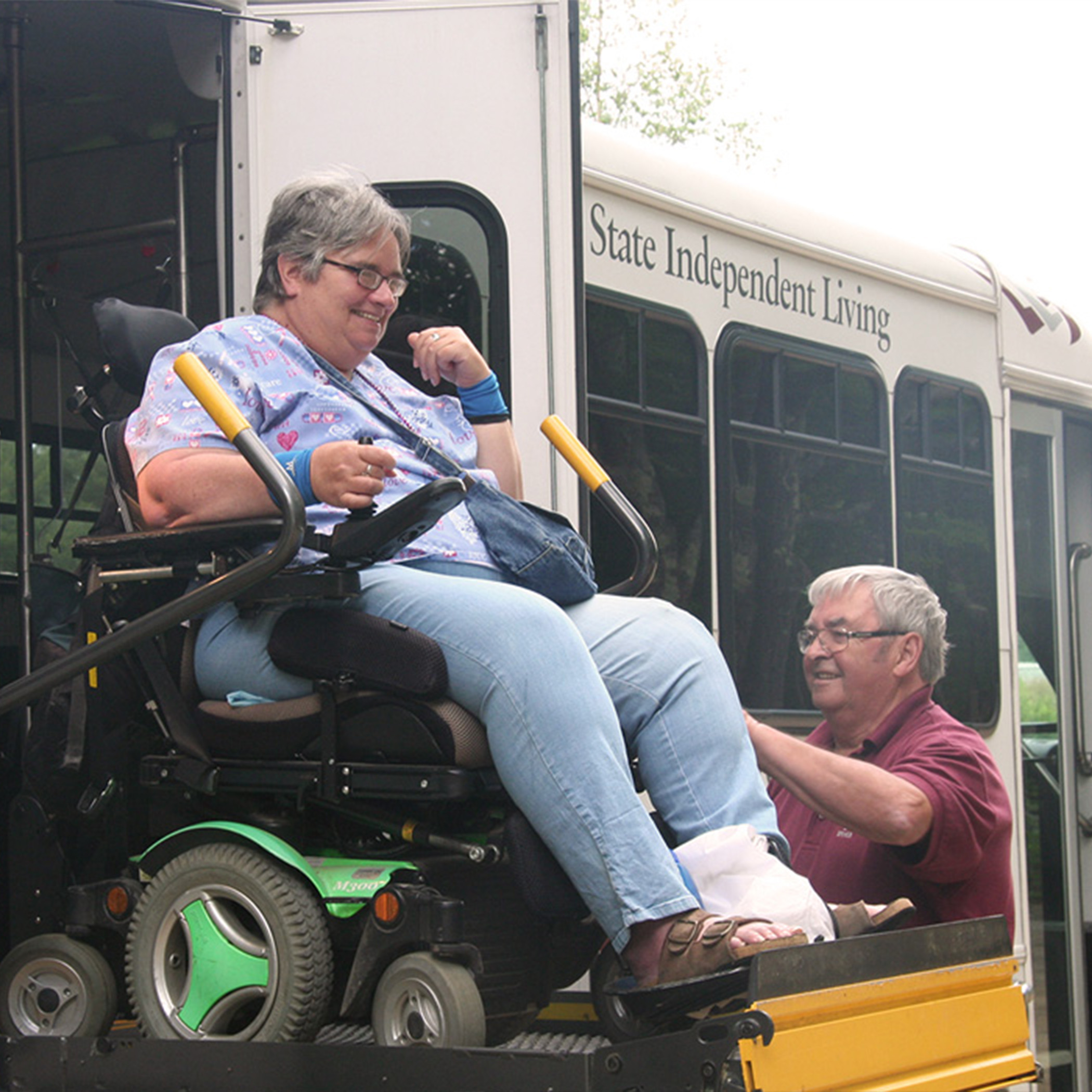 wheelchair transport bus